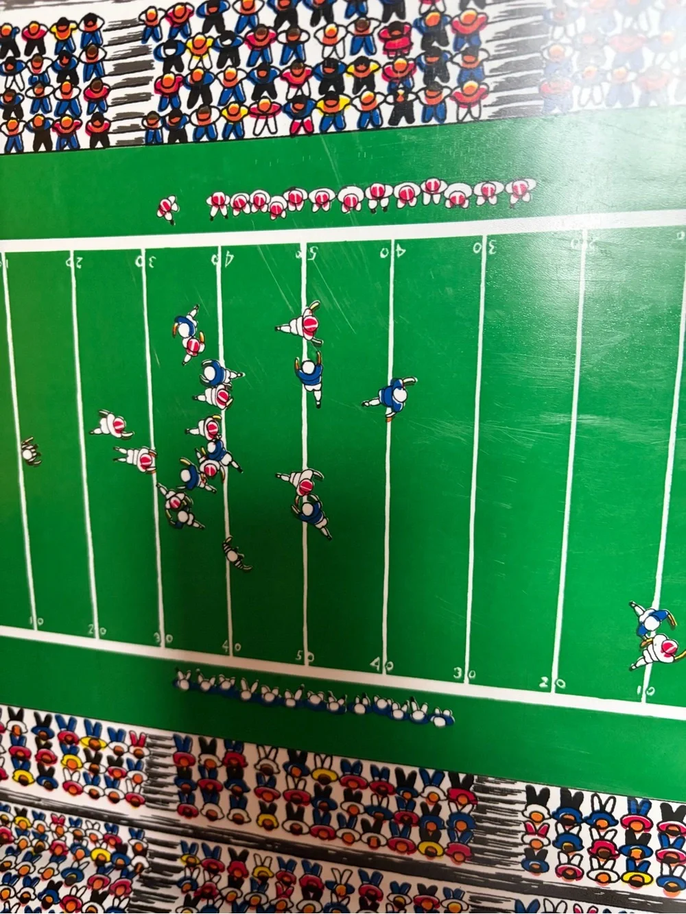Vintage Football Themed Serving Platter 19x13.5 It’s Cool!